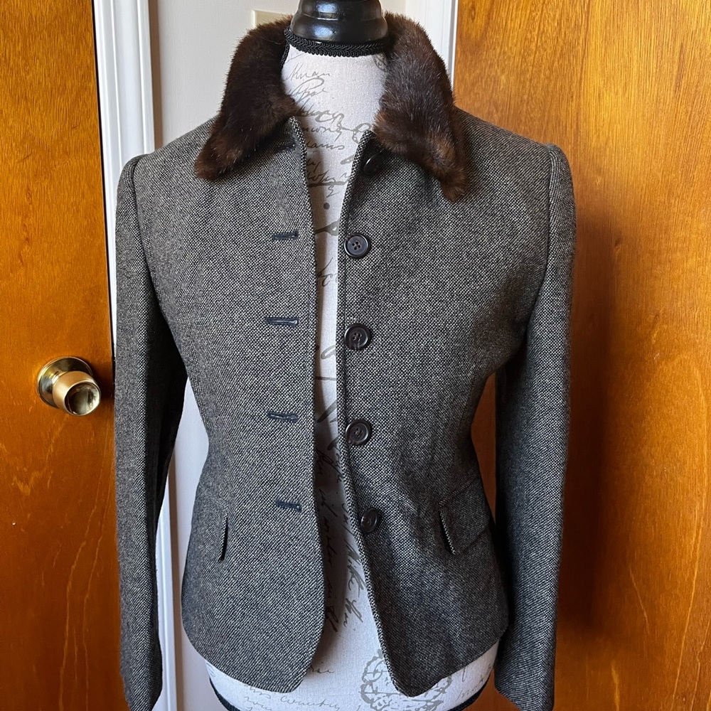 Vintage Ralph Lauren Blazer with Faux Fur Collar